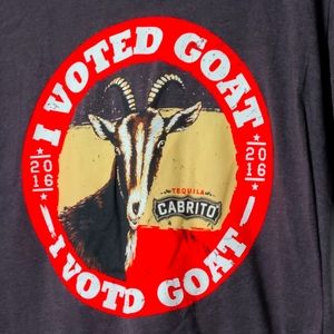 Mens L goat vote t-shirt